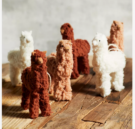 Lamas aus Wolle zum dekorieren